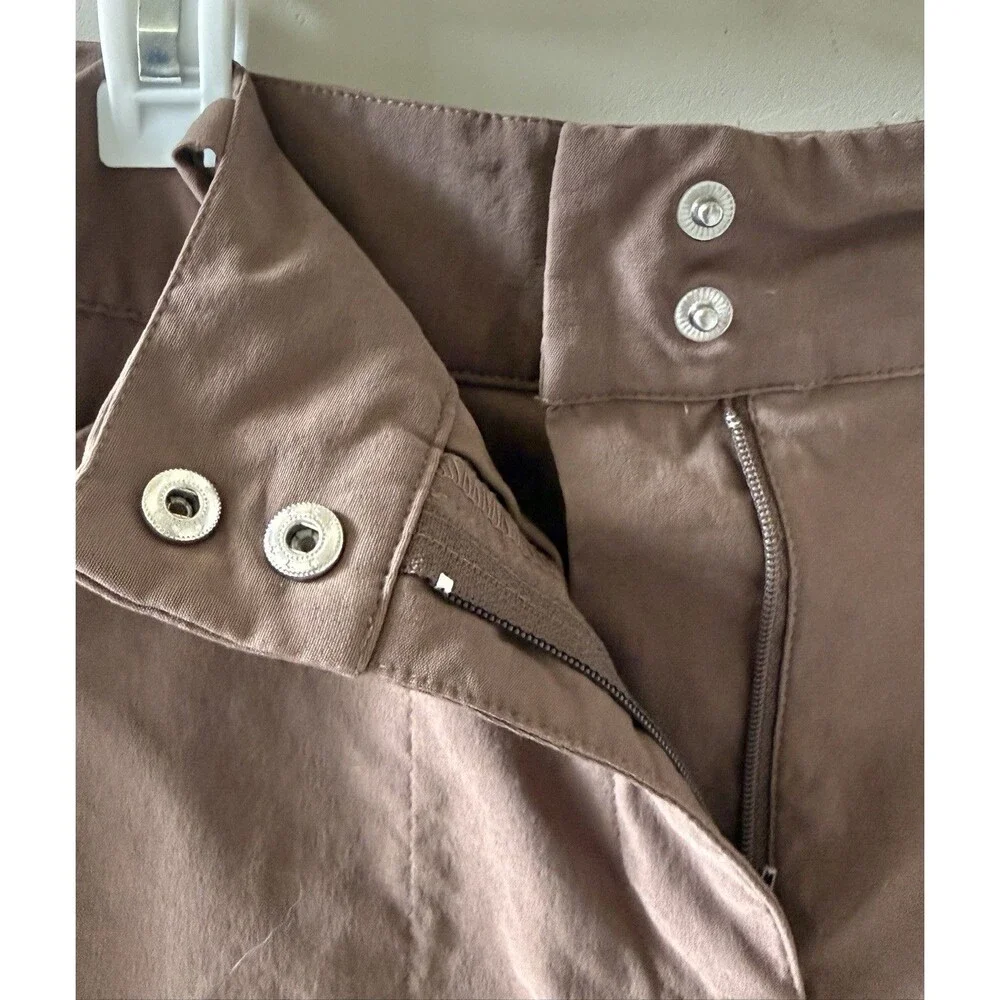 Nike Golf Skort Womens 4 Brown Fit Dry Stretch Pockets Knee Length Athletic